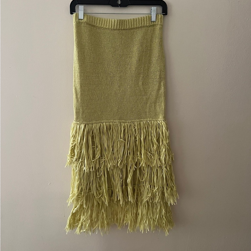 Saylor Shanda Fringe Knit Skirt